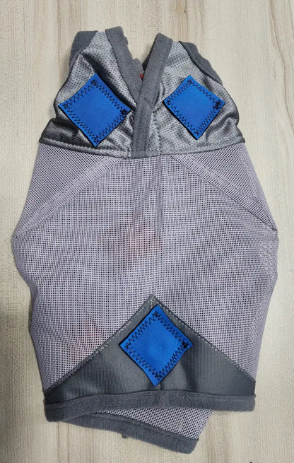 PHT MagnaCu Fly Mask Small / Grey Mask with Sky Blue Squares Horse Therapy