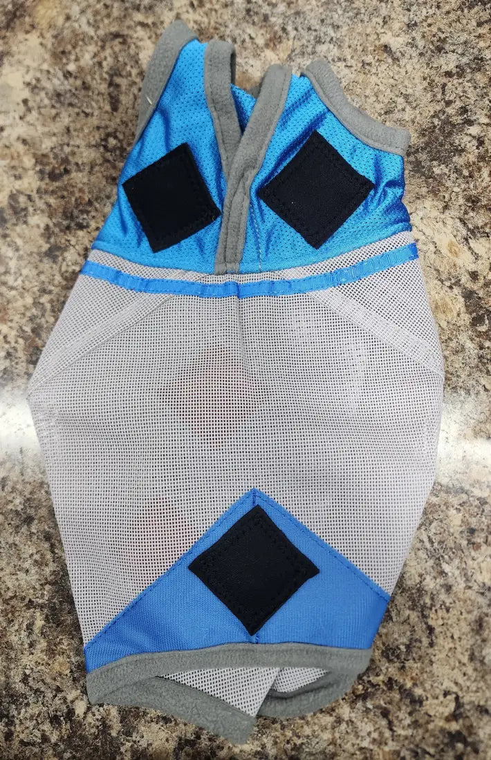 PHT MagnaCu Fly Mask Standard Horse / Blue Mask with Black Squares Horse Therapy