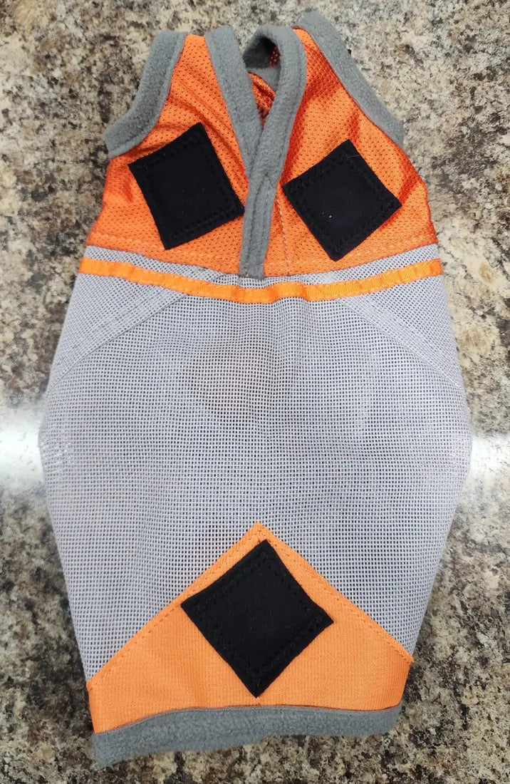 PHT MagnaCu Fly Mask Standard Horse / Orange Mask with Black Squares Horse Therapy