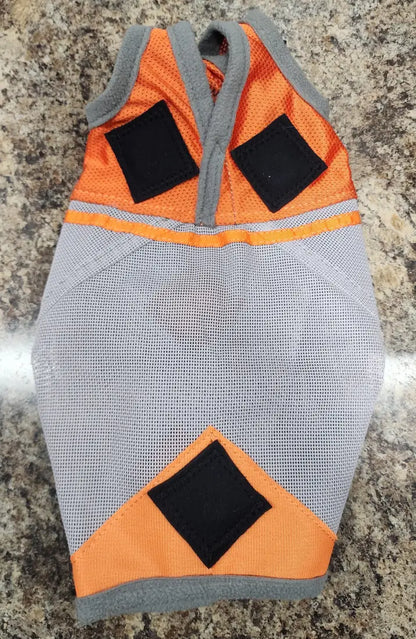 PHT MagnaCu Fly Mask Standard Horse / Orange Mask with Black Squares Horse Therapy