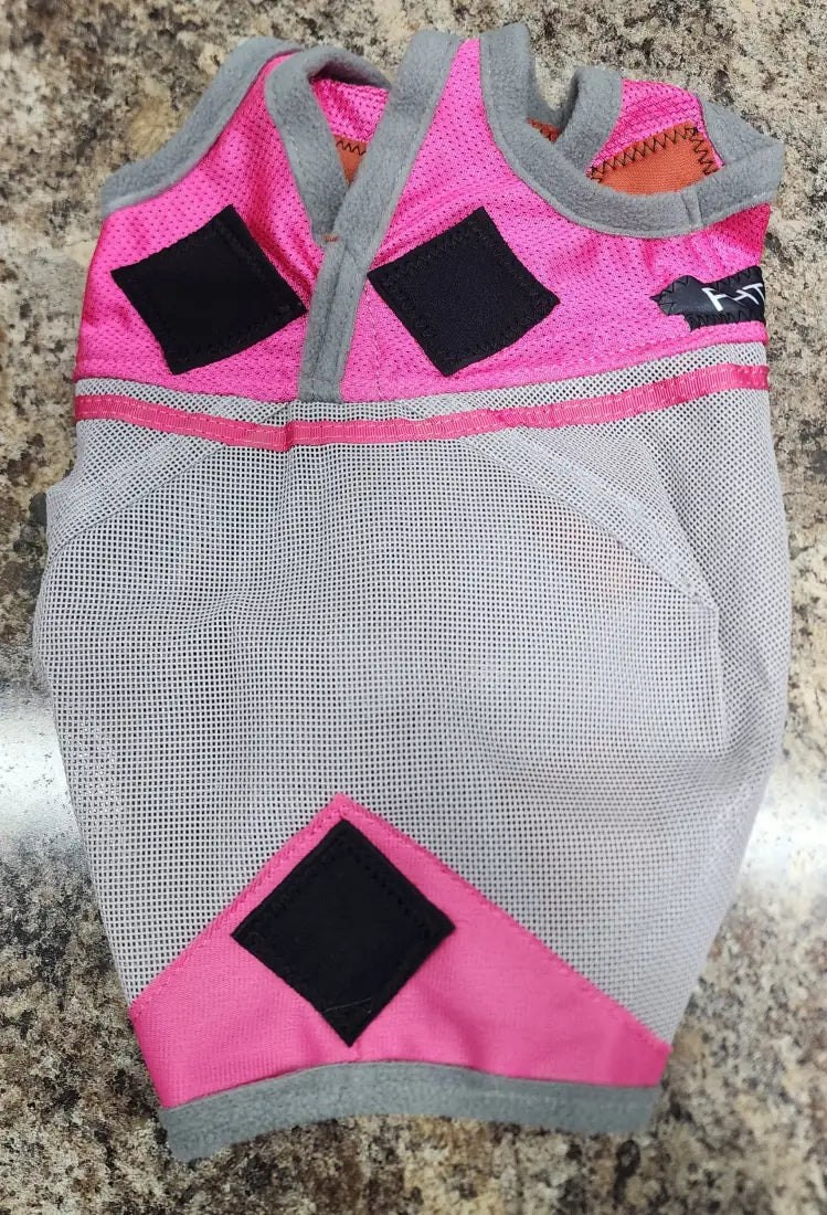 PHT MagnaCu Fly Mask Standard Horse / Pink Mask with Black Squares Horse Therapy