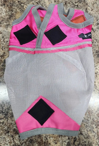 PHT MagnaCu Fly Mask Standard Horse / Pink Mask with Black Squares Horse Therapy