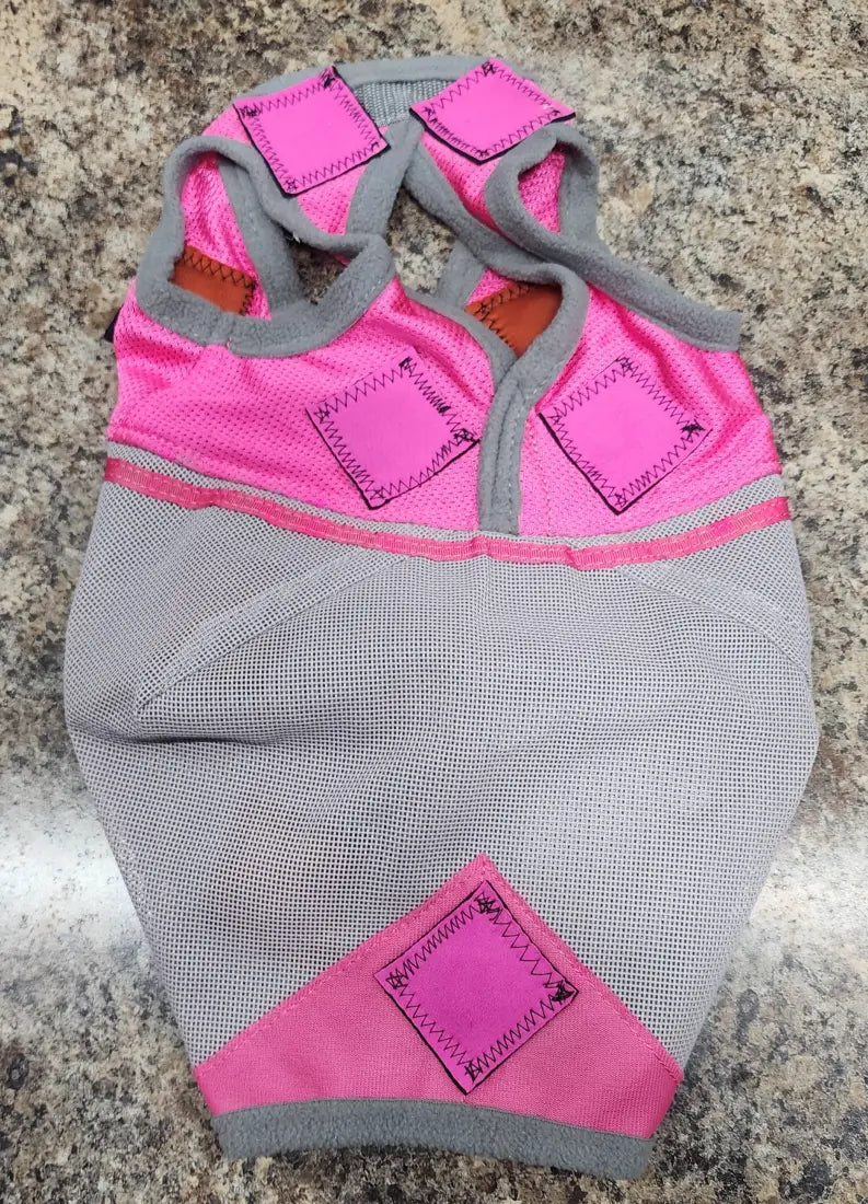 PHT MagnaCu Fly Mask Standard Horse / Pink Mask with Pink Squares Horse Therapy