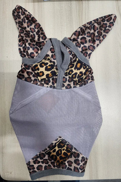 PHT MagnaCu Fly Mask with Ears Small / Leopard with Leopard Squares Horse Therapy