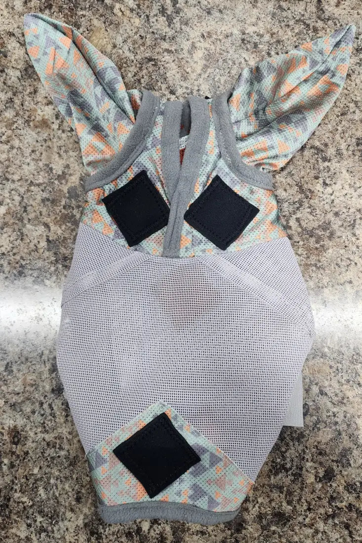 PHT MagnaCu Fly Mask with Ears Small / Sage with Black Squares Horse Therapy
