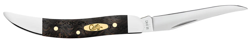 Case Smooth Black Curly Oak Wood Small Texas Toothpick Knife