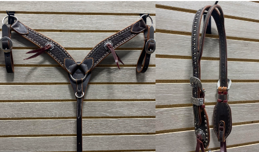 Performance Pony Tack Set - Chocolate Snowflake with Dots & Bloodknots