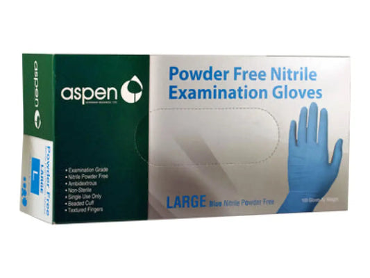 Powder Free Nitrile Examination Gloves - 100 count BLUE Animal Health Instruments & Supplies