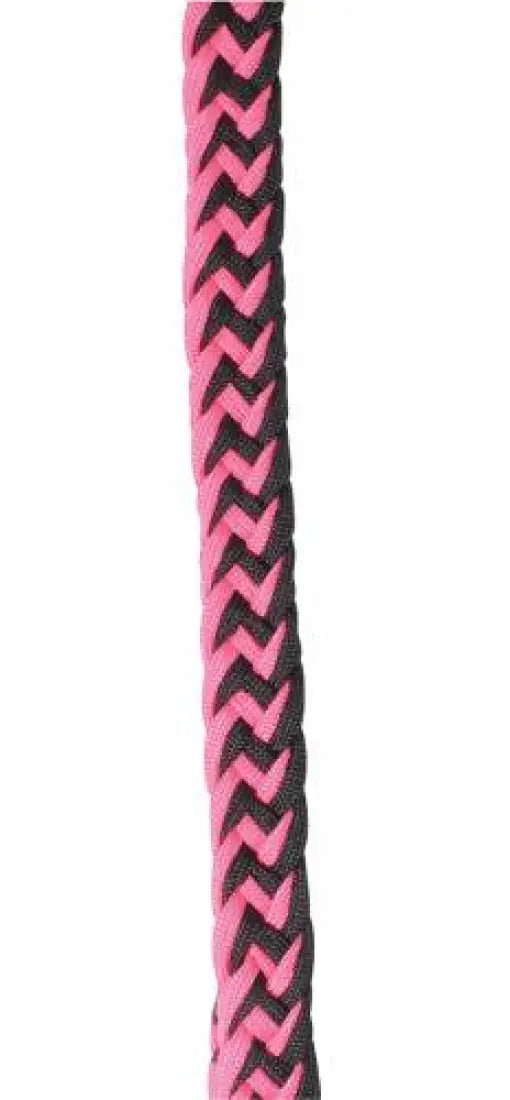 Professional’s Choice Braided Barrel Reins Pink/Black / 1’’ / 7.5’ Reins
