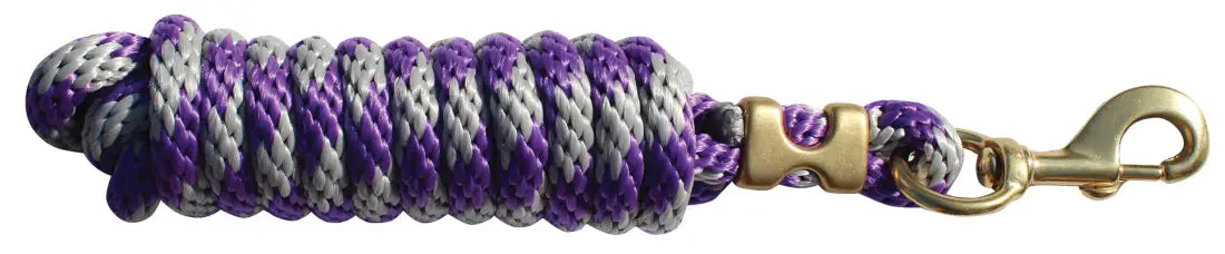 Professional’s Choice Poly Lead Rope 10’ Charcoal/Purple Halter