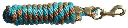 Professional’s Choice Poly Lead Rope 10’ Tan/Turquoise Halter