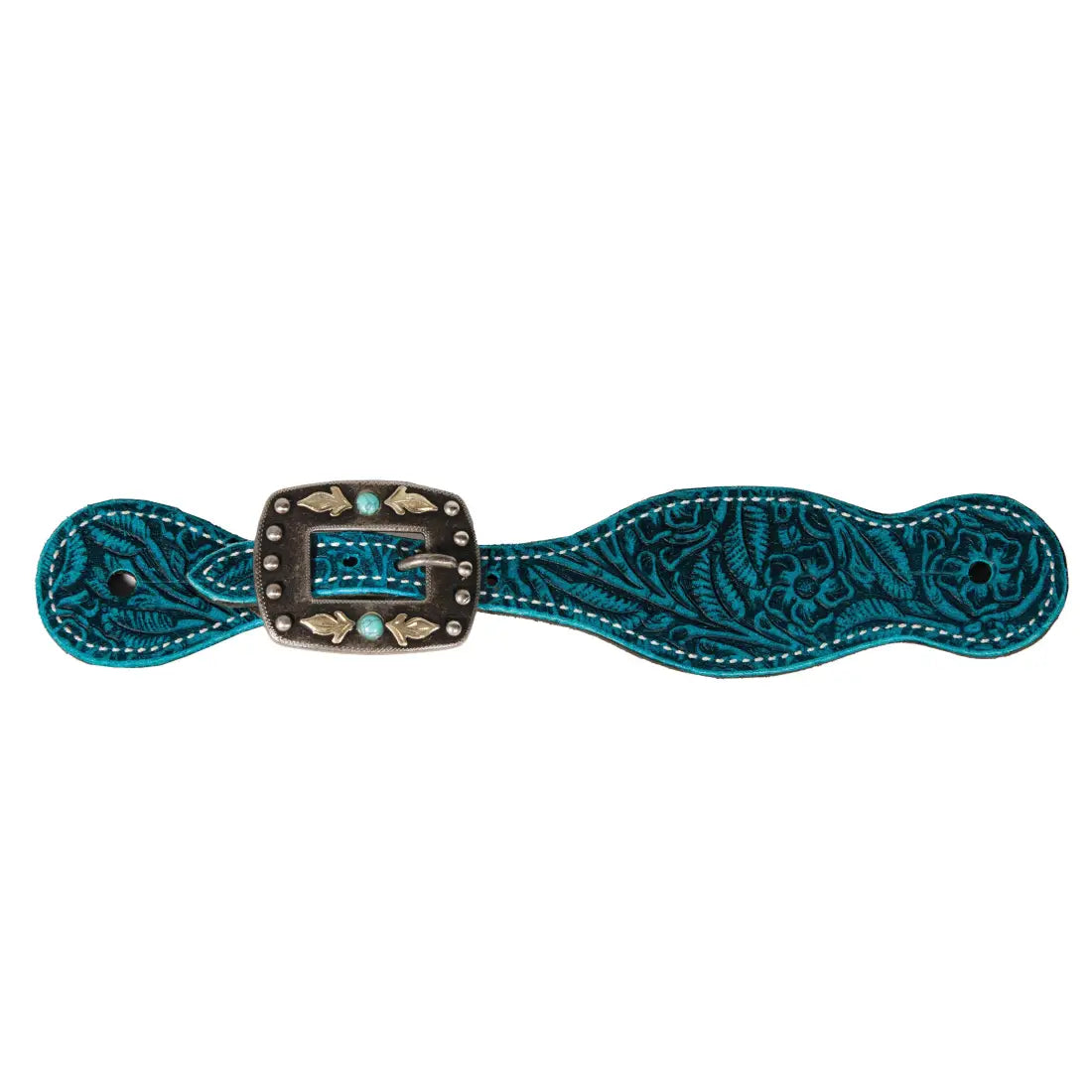 Professional’s Choice Women’s Aqua Floral Spur Straps Spur Straps