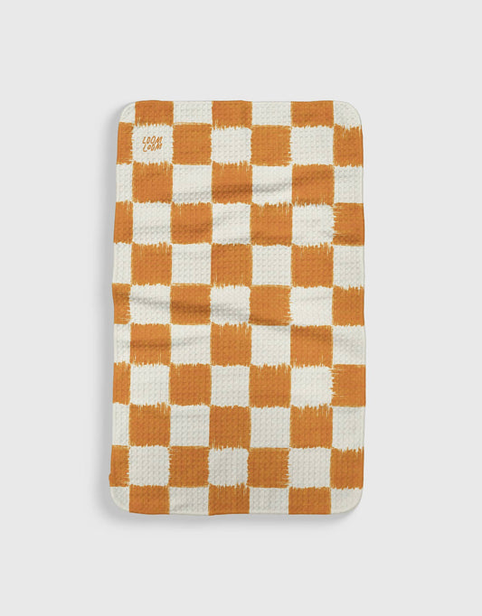 Pumpkin Checker- Loom Loom Kitchen Tea Towel