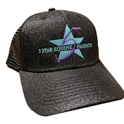 5 Star Glitter Logo Cap
