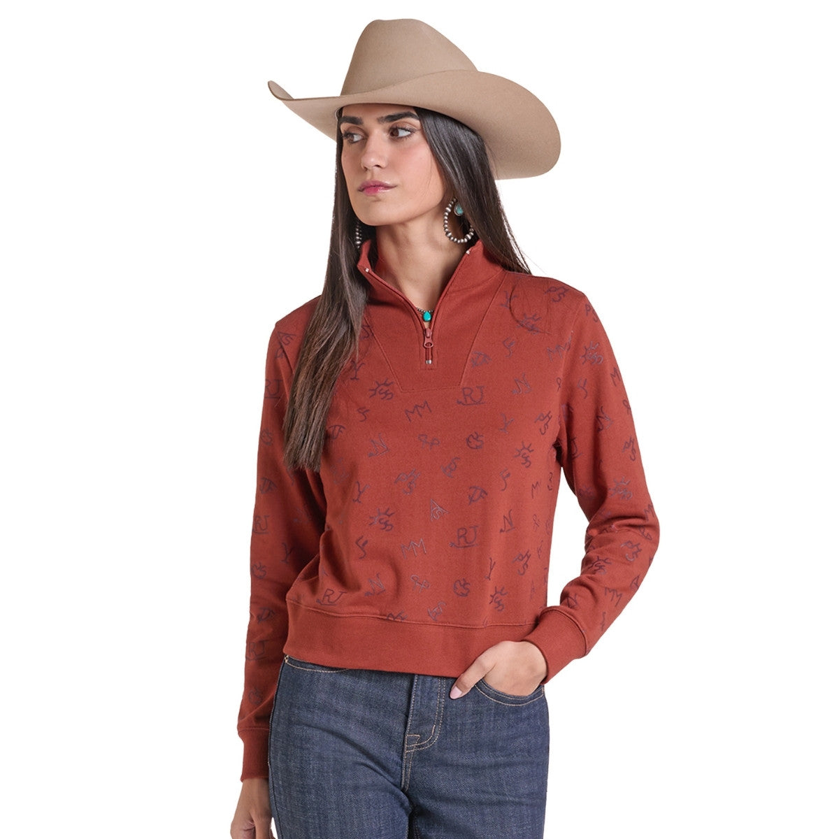 Panhandle Women's Rust Ranch Brand Pullover