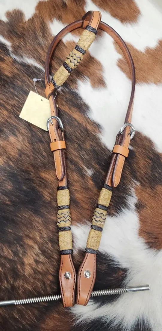 Rawhide Mfg One Ear Braided Strap Headstall One Ear Headstall / Flat Rawhide Headstall