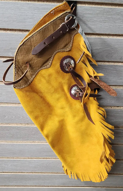Richland Yellowstone Suede Kids Chaps/Chinks Medium / Gold Suede/Tan Leather Chaps/Chinks