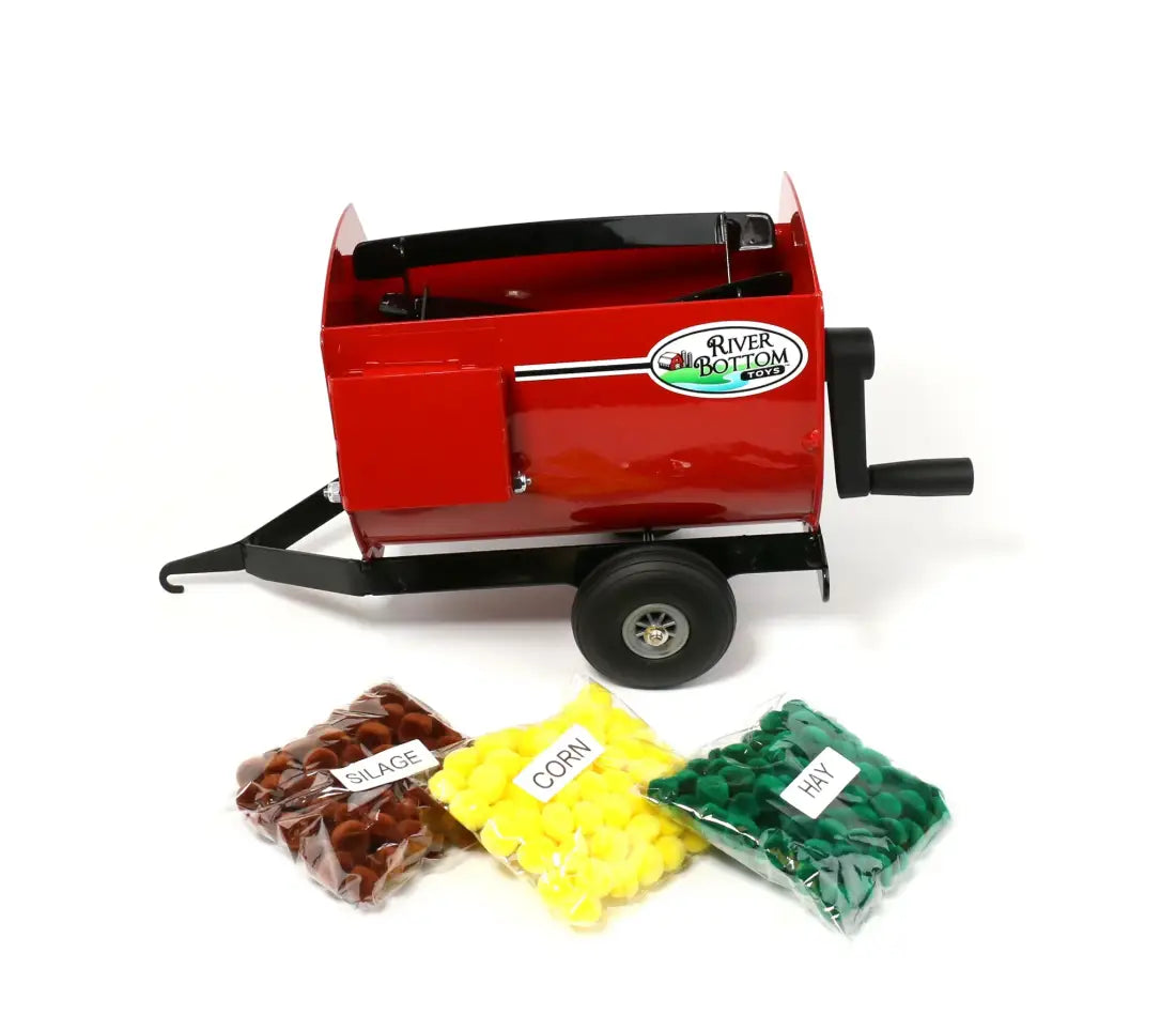 River Bottom - Lil’ Mix Feed Trailer (With 3 Bags of Feed) Red River Bottom Toys
