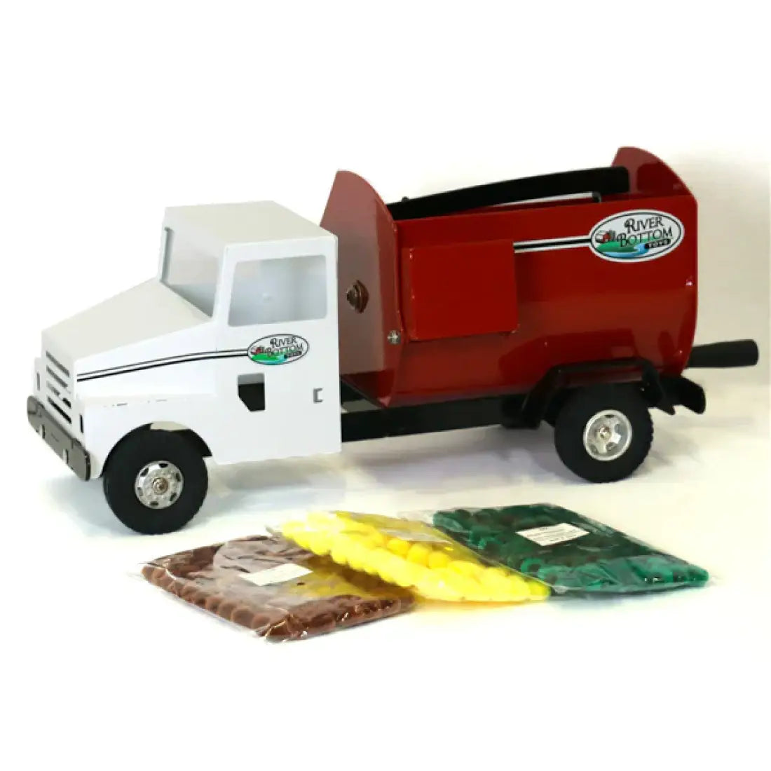 River Bottom - Lil’ Mix Feed Truck (With 3 Bags of Feed) White/ Red River Bottom Toys