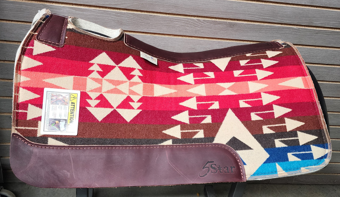 5 Star Big Thunder Scarlet Signature Top Saddle Pad (Made with Real Pendleton Fabric)