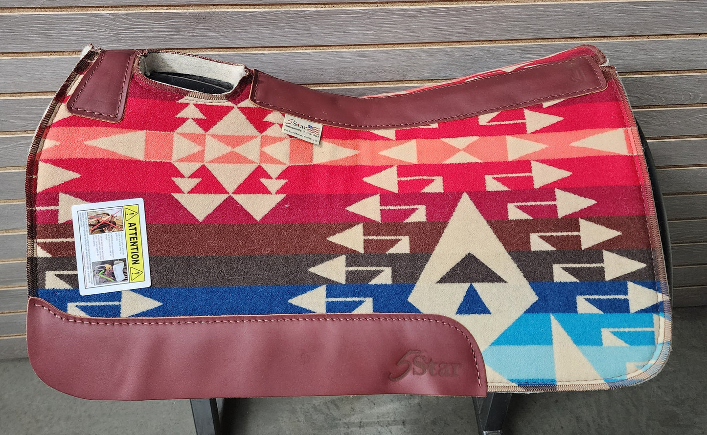 5 Star Big Thunder Scarlet Signature Top Saddle Pad (Made with Real Pendleton Fabric)