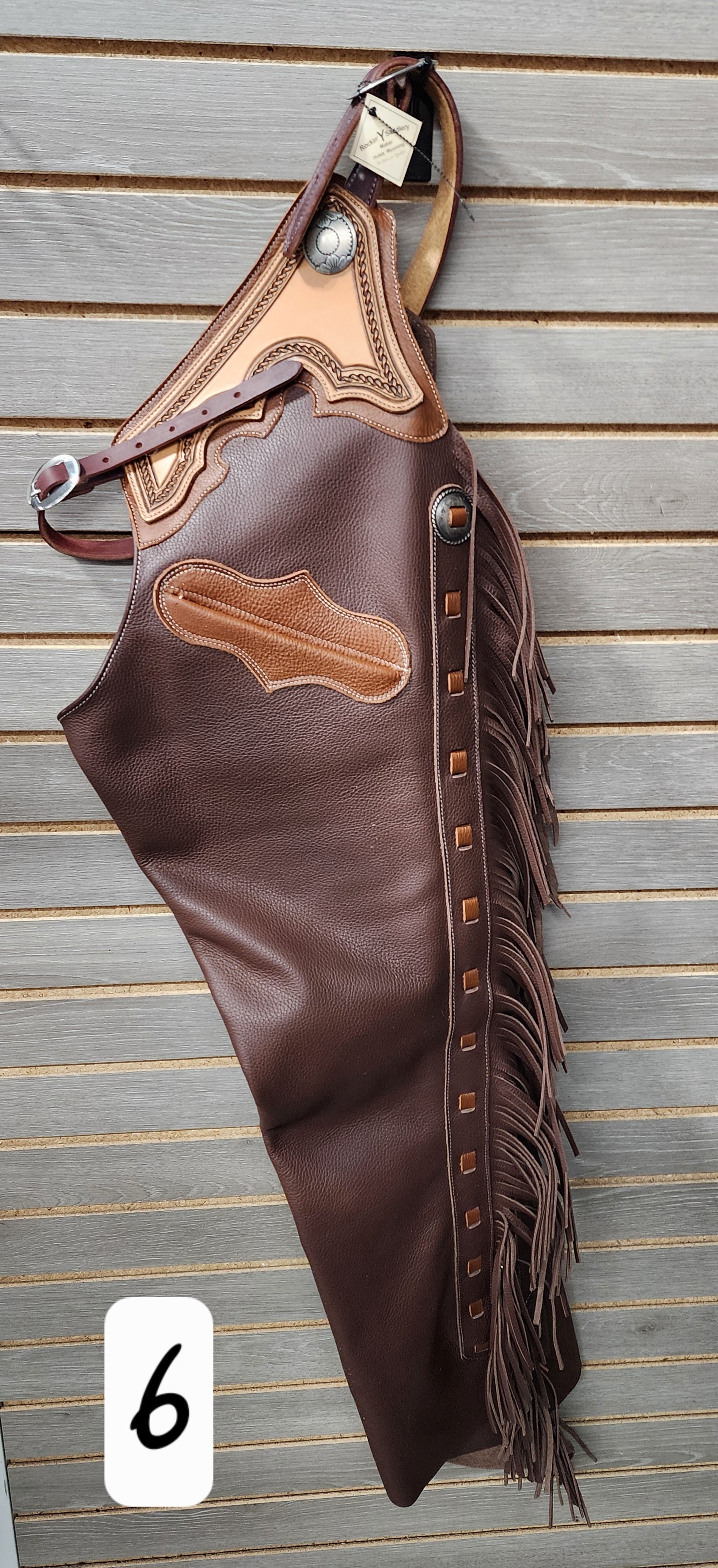 Chaps à franges Western pour fusil de chasse - Cuir daim - Noir ou marron - XS,S Chaps à franges Western pour fusil de chasse - Cuir daim - Noir ou marron - XS,S