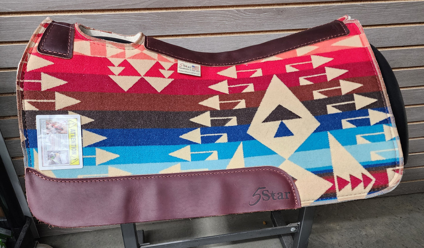 5 Star Big Thunder Scarlet Signature Top Saddle Pad (Made with Real Pendleton Fabric)