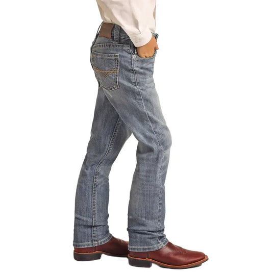 Rock & Roll Boy’s Ivory Thread Light Vin Jean Boy’s Bottoms