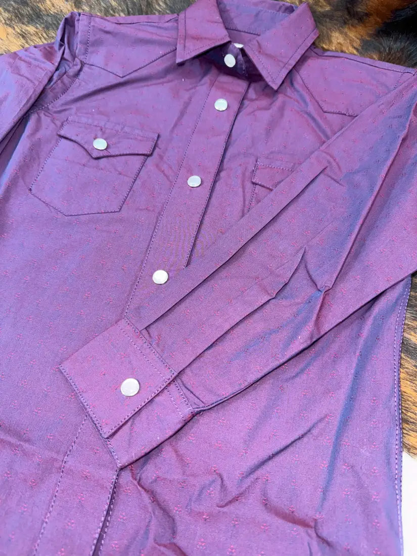Rock & Roll Girl’s Iridescent Purple/Blue Western Shirt Girl’s Western