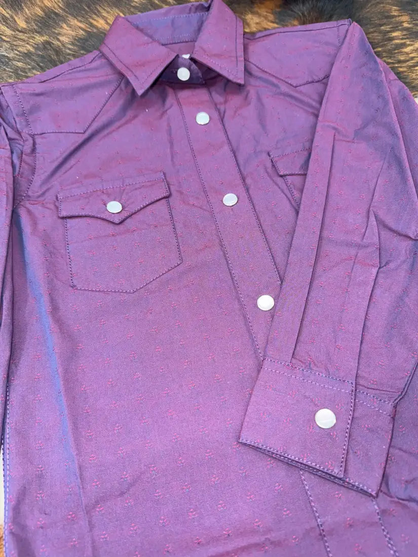 Rock & Roll Girl’s Iridescent Purple/Blue Western Shirt Girl’s Western