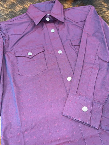 Rock & Roll Girl’s Iridescent Purple/Blue Western Shirt Girl’s Western