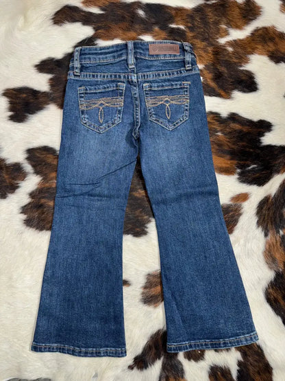Rock & Roll Girl’s Medium Wash Boot Stitch Bootcut Jean Girl’s Bottoms