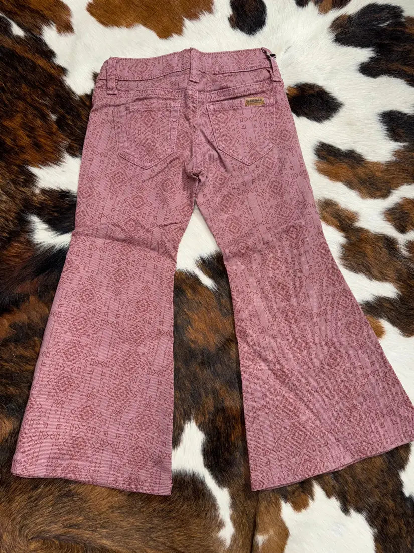 Rock & Roll Girl’s Rose/Mauve Aztec Flair Jean Girl’s Bottoms