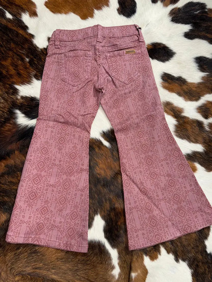 Rock & Roll Girl’s Rose/Mauve Aztec Flair Jean Girl’s Bottoms