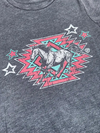 Rock & Roll Girl’s Southwest Horse T-Shirt Girl’s T-Shirt