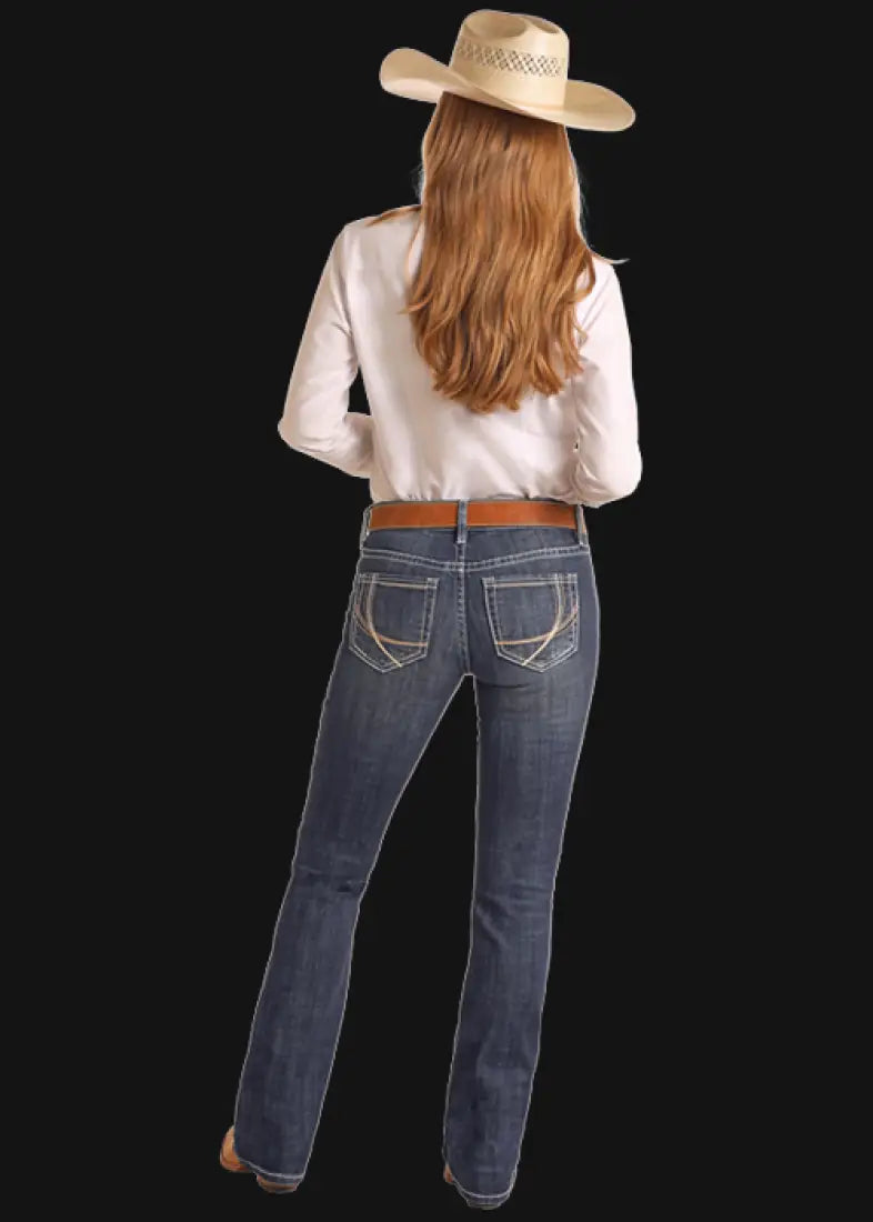 Rock & Roll Women’s Embroidered Curve Riding Jean Women’s Bottoms