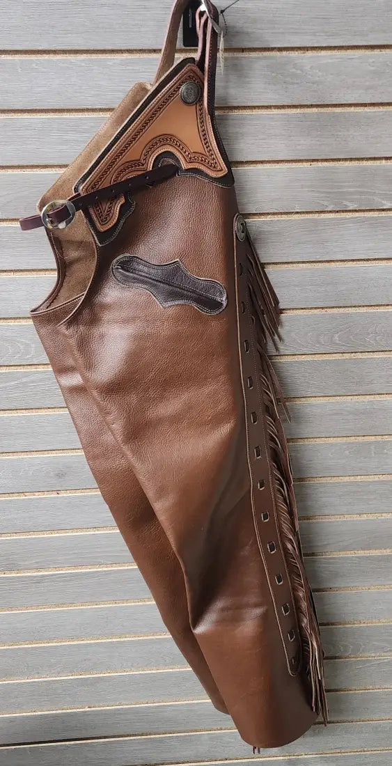 Rockin’ Y Adult Leather Shotgun Chaps Chaps/Chinks