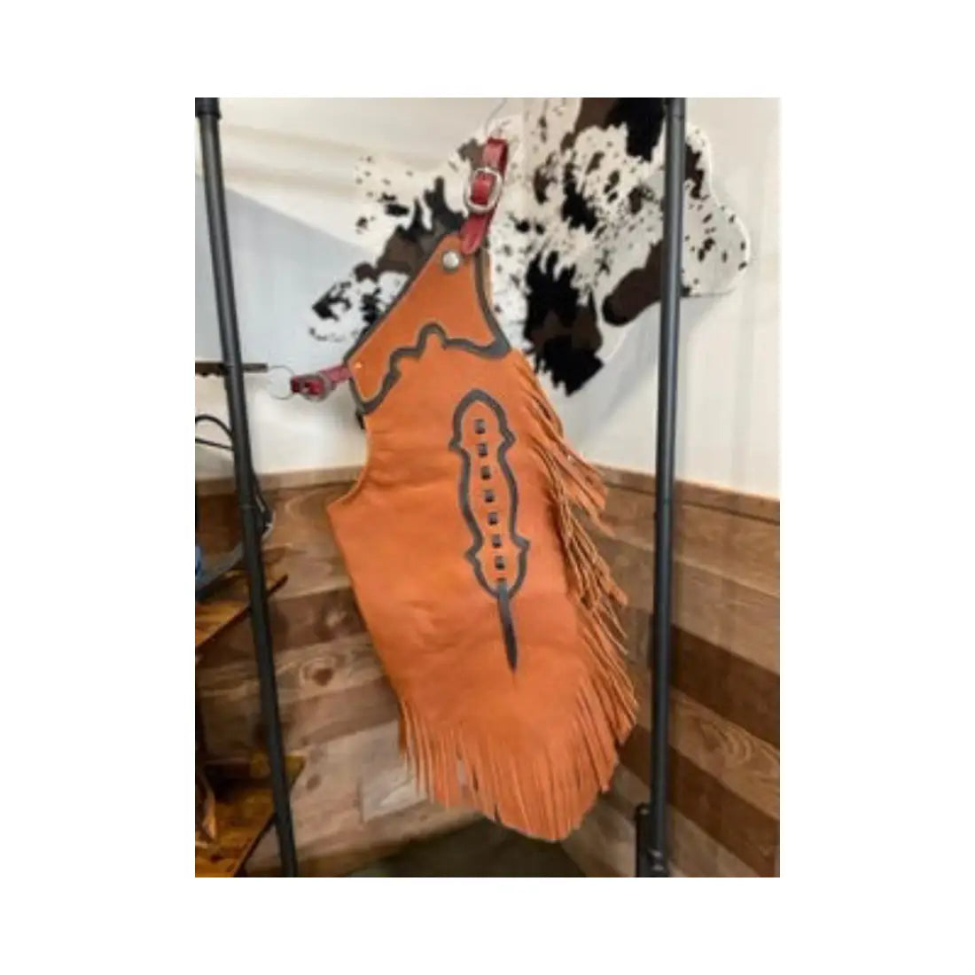 Rockin’ Y Adult Two-Tone Leather Chinks (#1) Medium / Tobacco/Dark Brown Chaps/Chinks