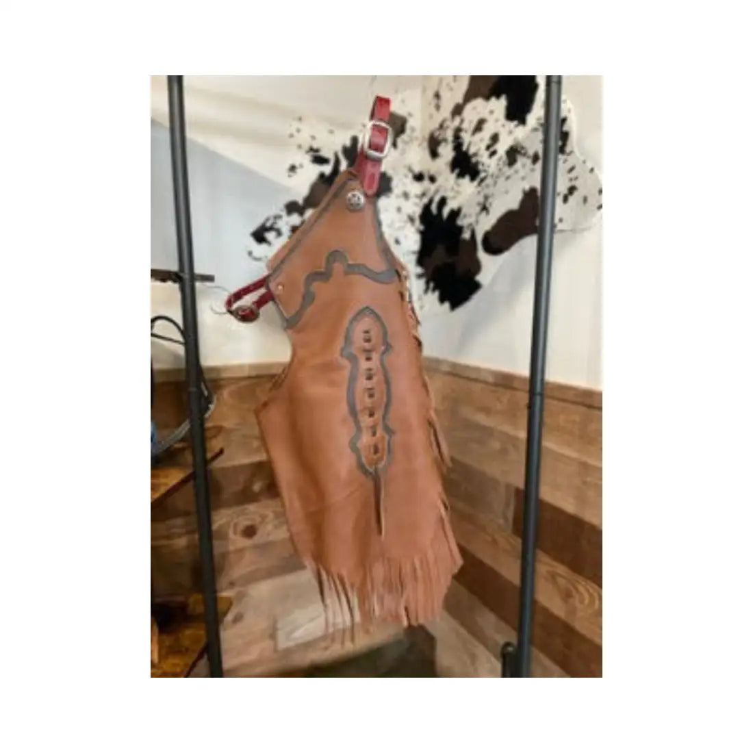 Rockin’ Y Adult Two-Tone Leather Chinks (#1) Small / Medium Brown/Dark Brown Chaps/Chinks