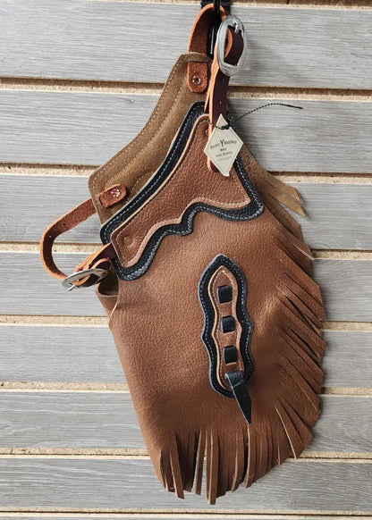 Rockin’ Y Baby/Toddler Leather Chinks Medium Brown/Black Chaps/Chinks