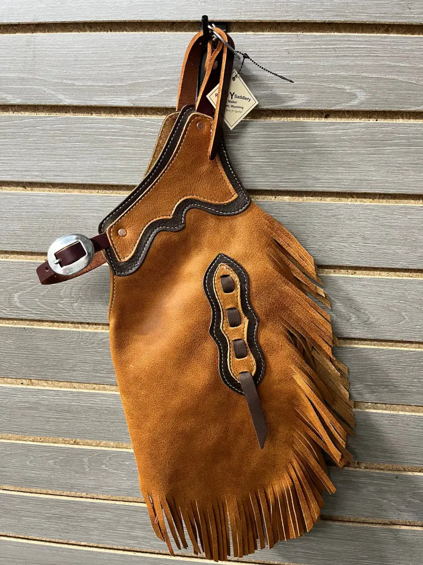 Rockin’ Y Kid Leather Chinks Chocolate/Tan Chaps/Chinks