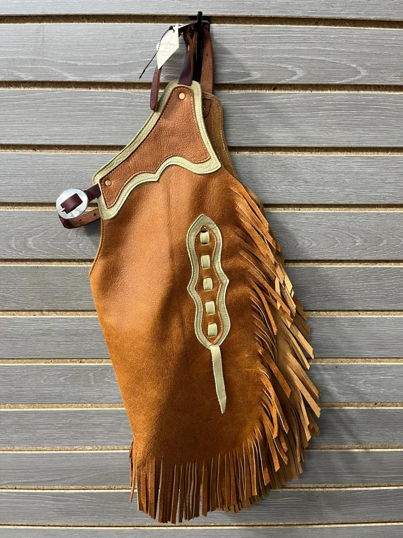 Rockin’ Y Youth Leather Chinks Beige/Tan Chaps/Chinks