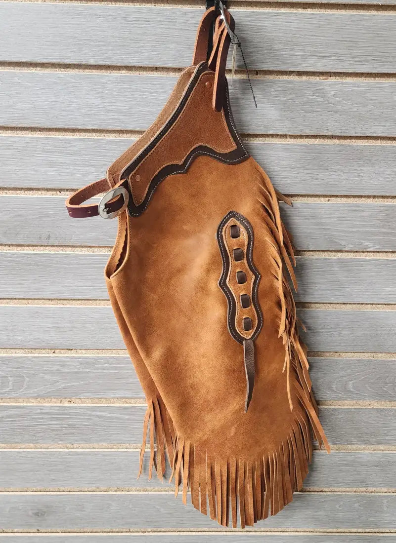 Rockin’ Y Youth Leather Chinks Tan/Brown Chaps/Chinks