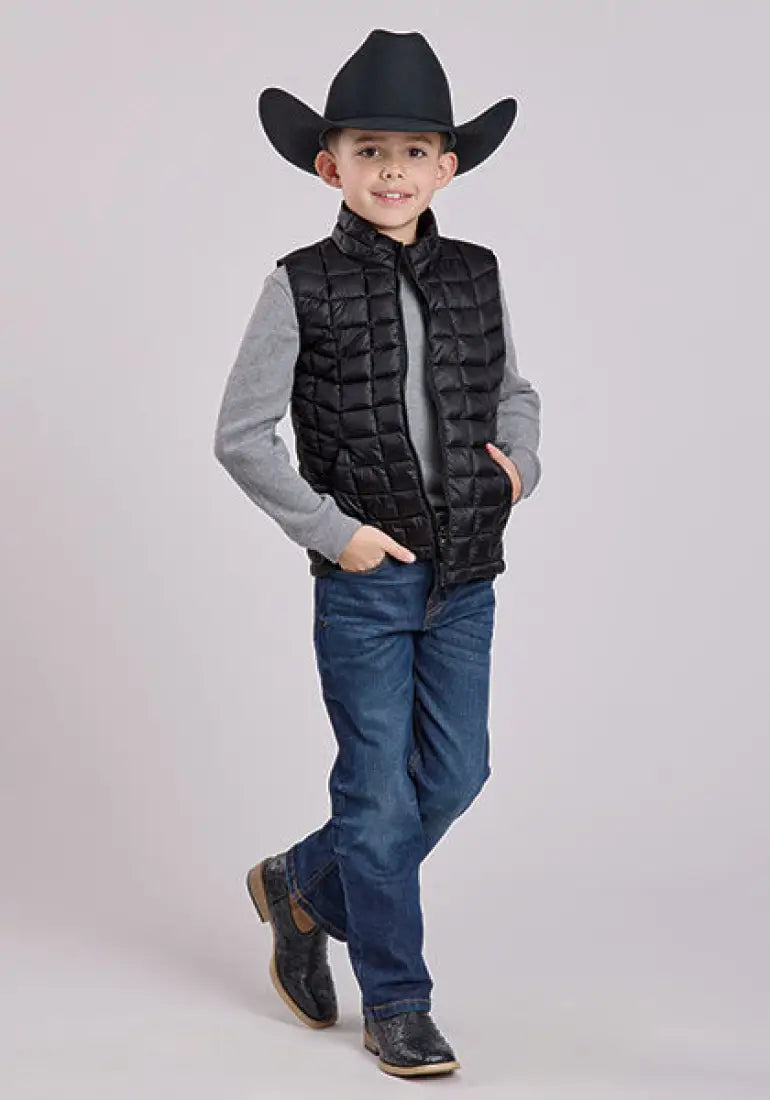 Roper Boy’s Black Crushable Parachute Vest Boy’s Vest