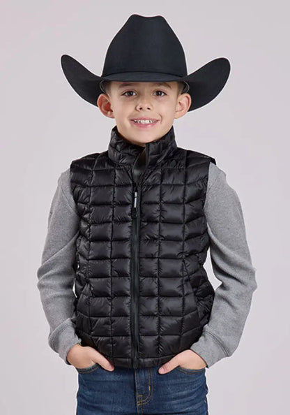 Roper Boy’s Black Crushable Parachute Vest XSmall Boy’s Vest