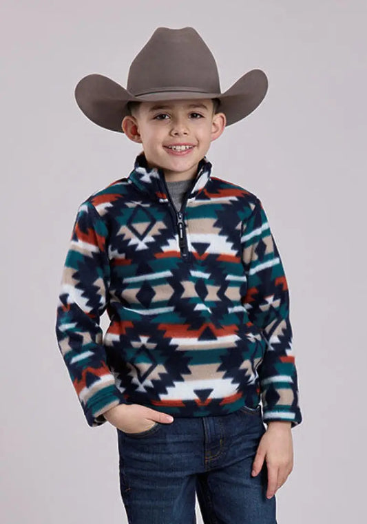 Roper Kids’ Polar Fleece 1/4 Zip Pullover XSmall Boy’s Pullover