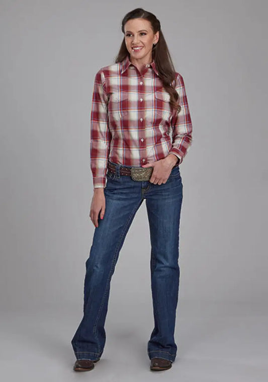 Roper Women’s Amarillo Chevy Plaid Western Shirt Women’s Western