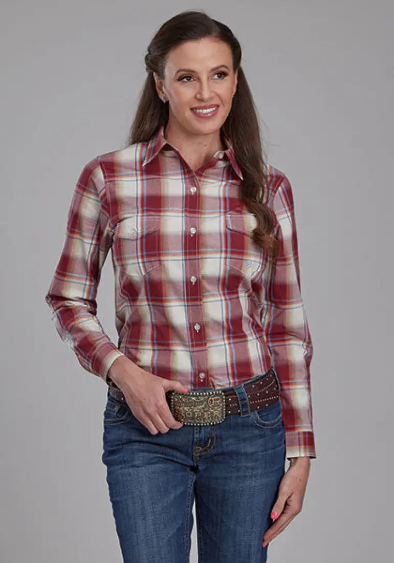Roper Women’s Amarillo Chevy Plaid Western Shirt XSmall Women’s Western