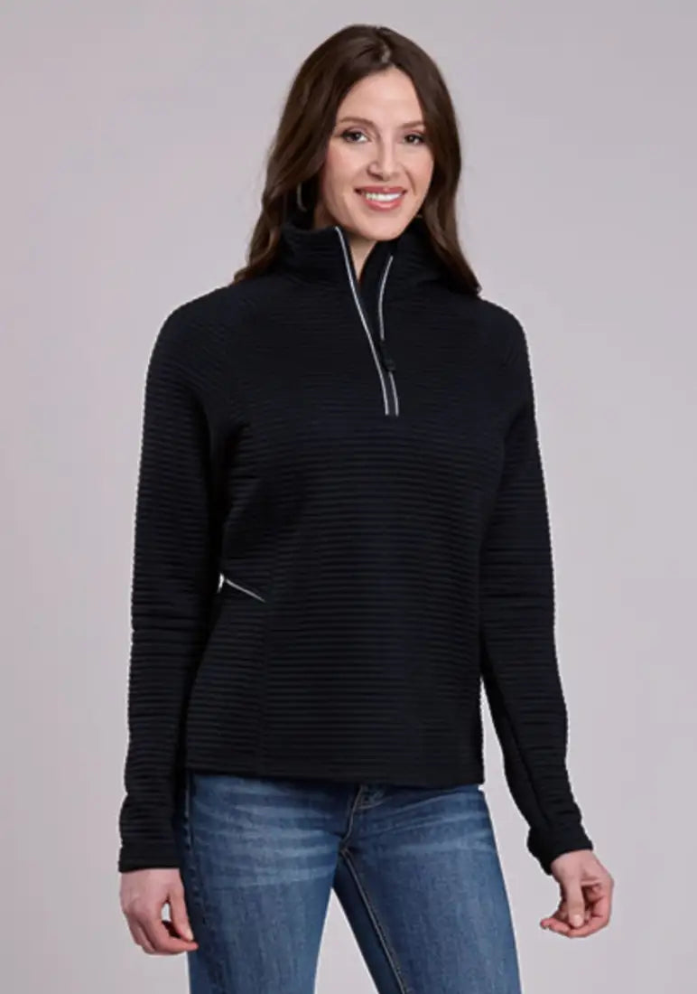 Roper Women’s Black Poly Ribbed Pullover Women’s Pullover