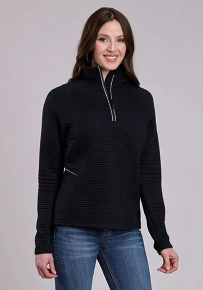 Roper Women’s Black Poly Ribbed Pullover Women’s Pullover